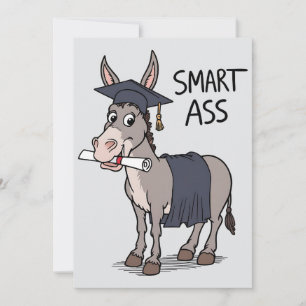 Cartão De Festividades Inteligente Como Burro Graduação Divertida Graduad