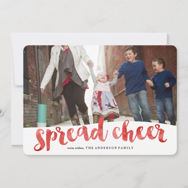 Cartão De Festividades Inverno da aguarela (Frente)