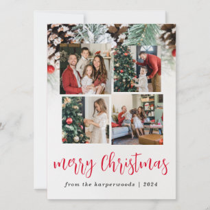 Cartão De Festividades Inverno Elegante Família Floral Natal 5 Foto