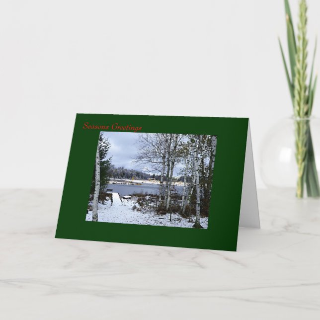 Cartão De Festividades Inverno em Wisconsin (Frente)