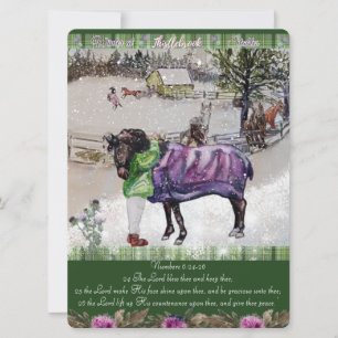 Cartão De Festividades Inverno na Escritura de Thistlebrook Stables