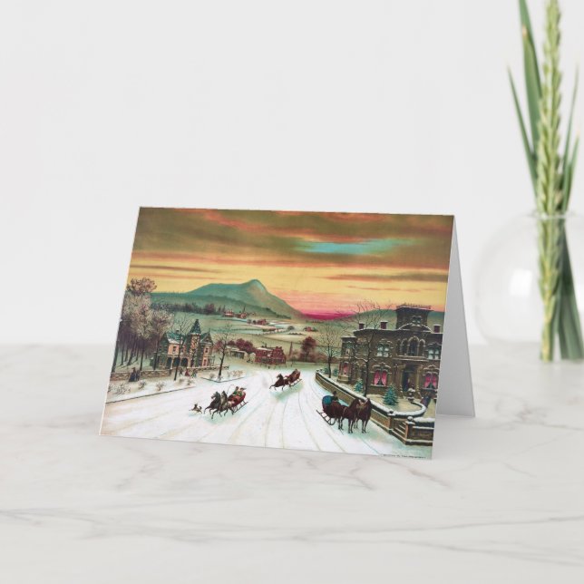 Cartão De Festividades Inverno no país (Frente)