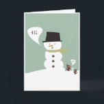 Cartão De Festividades Inverno olá!<br><div class="desc">Diga olá! para os feriados de inverno. Mostre que alguém que você se importa com este cartão bonito do boneco de neve.</div>