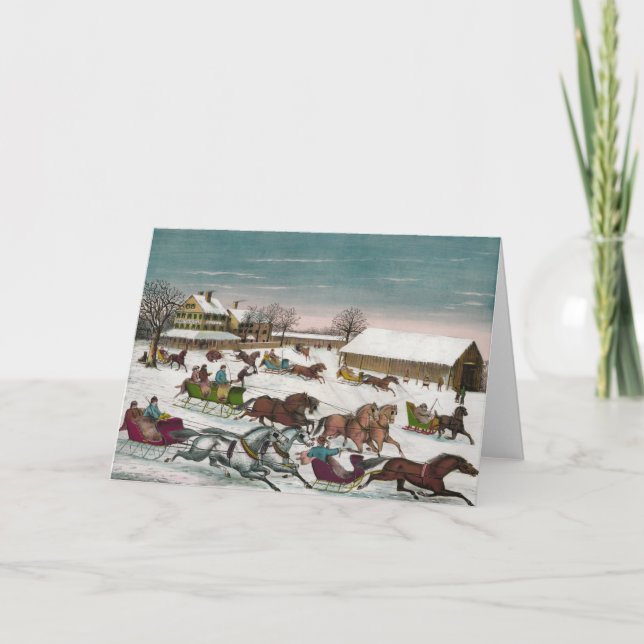 Cartão De Festividades Inverno que sae do hotel de Brigghton (Frente)