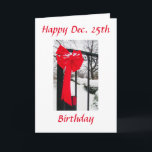 Cartão De Festividades Invernos do aniversário do Natal<br><div class="desc">A mansão próxima decora suas portas maciças cada época natalícia. Eu estou usando esta imagem para comemorar alguém cujo o aniversário está no Natal. Aprecie!</div>