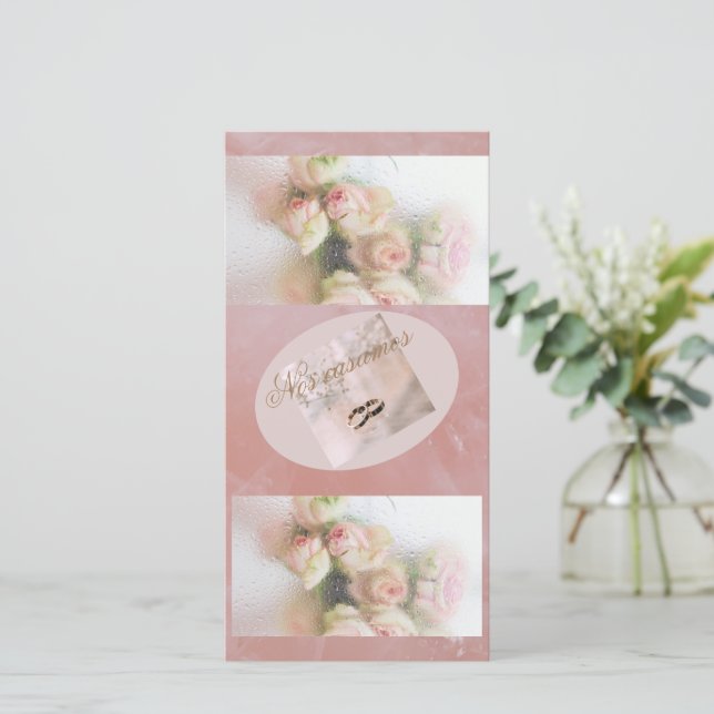 Cartão De Festividades invitación para boda (Em pé/Frente)