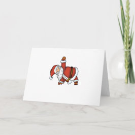 Cartão De Festividades Ioga do papai noel - design do Natal com o papai