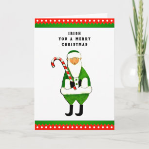 Cartão De Festividades Irish Christmas Greeting Holiday Card