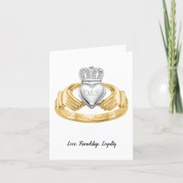 Cartão De Festividades Irish Claddagh Ring Namorados Love
