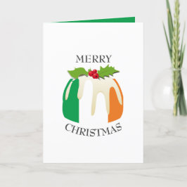 Cartão De Festividades IRISH FLAG | Pudim de ameixa festiva | Natal