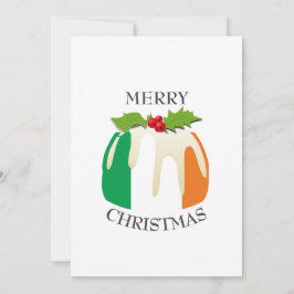 Cartão De Festividades IRISH FLAG | Pudim de ameixa festiva | Natal