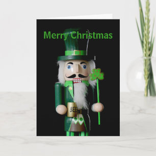 Cartão De Festividades Irish Nutcracker w Mensagem Personalizada