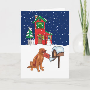 Cartão De Festividades Irish Setter Christmas Mail