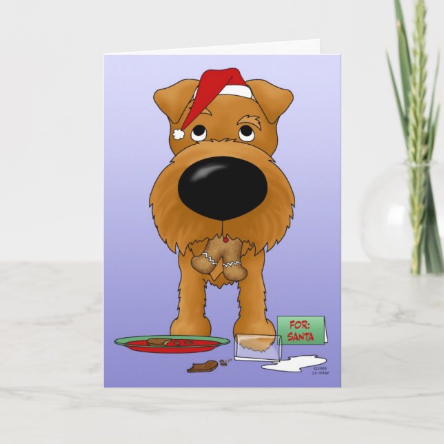 Cartão De Festividades Irish Terrier Christmas (Frente)