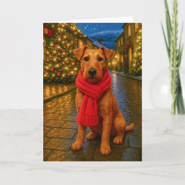 Cartão De Festividades Irish Terrier Holiday Card