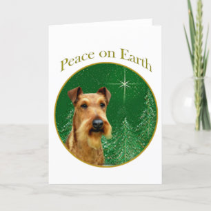 Cartão De Festividades Irish Terrier Peace
