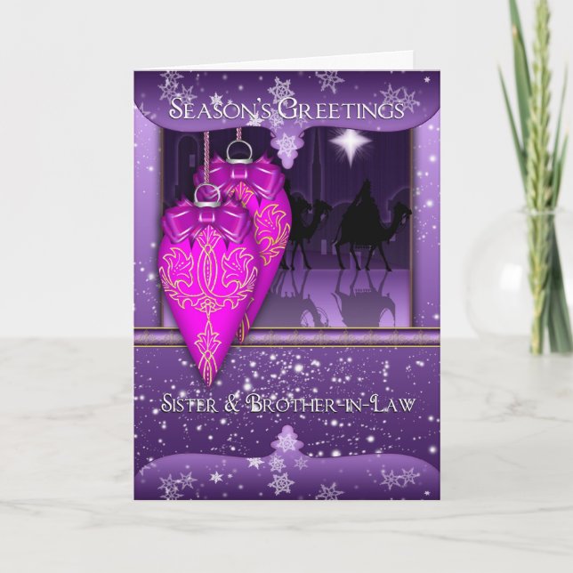 Cartão De Festividades irmã e cunhada, três sábios, época dos homens (Frente)