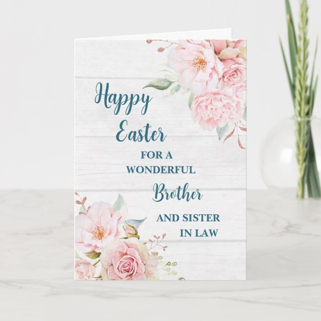 Cartão De Festividades Irmã Felz pascoa das Flores da primavera em Direit (Frente)