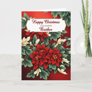 Cartão De Festividades Irmão Christmas Poinsettias