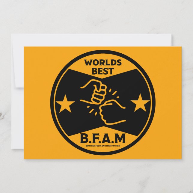 Cartão De Festividades Irmão De Outra Mãe (Frente)