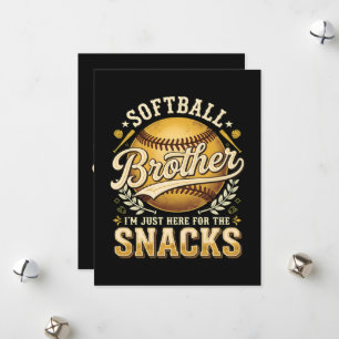 Cartão De Festividades Irmão de Softball Divertido Lanches Esportes