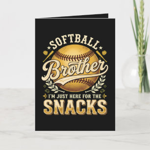 Cartão De Festividades Irmão de Softbol Divertido Lanches Esportes
