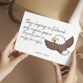 Cartão De Festividades Isaiah 40:31 Bible Verse Jw Encouraging Card