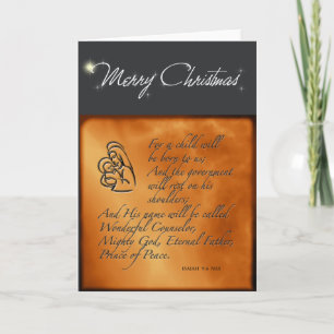 Cartão De Festividades Isaiah 9:6 Christmas Card