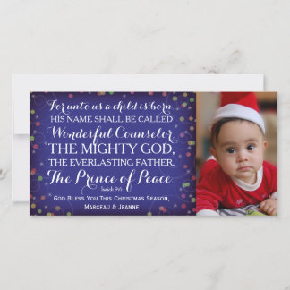 Cartão De Festividades Isaiah 9:6 Para Nós Uma Criança É Nascer
