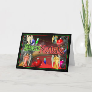 Cartão De Festividades Italiano de Buon Natale boas festas