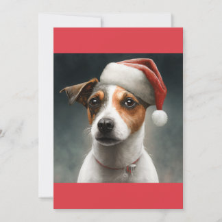 Cartão De Festividades Jack Russell de Natal, Papais noeis Jack Russell T