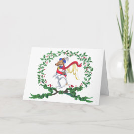 Cartão De Festividades Jack Russell que descasca com ALEGRIA!
