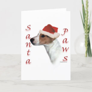 Cartão De Festividades Jack Russell Terrier Santa Paws