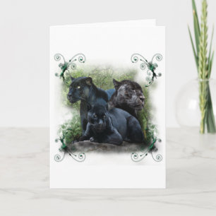 Cartão De Festividades Jaguar Preto