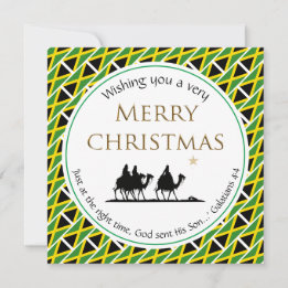 Cartão De Festividades JAMAICA FLAG Três Sábios Felizes Natal jamaicano