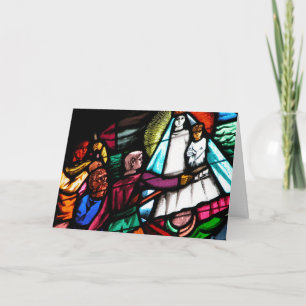 Cartão De Festividades Janela de vitral