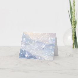 Cartão De Festividades Janela Embaçada | Linda Cena de Inverno Nevando