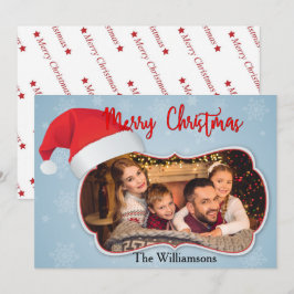 Cartão De Festividades Janela Fotográfica de Na moda Divertida com Natal