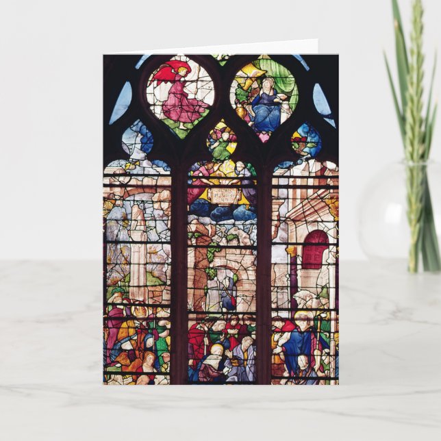 Cartão De Festividades Janela que descreve a natividade (Frente)