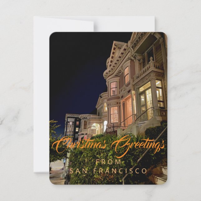 Cartão De Festividades Janelas festivas de damas pintadas em São Francisc (Frente)