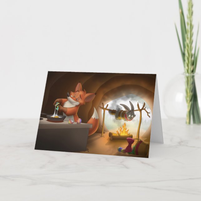 Cartão De Festividades Janta de páscoa (Frente)