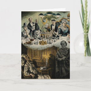 Cartão De Festividades Janto de Natal da Rainha Vitória do Scrooge Britân