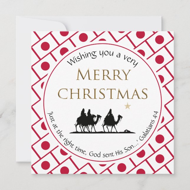 Cartão De Festividades JAPÃO FLAG Três Sábios Homens Japoneses (Frente)