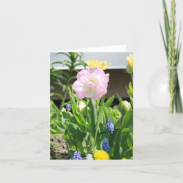Cartão De Festividades Jardim Cor-de-Rosa Dia das Mães
