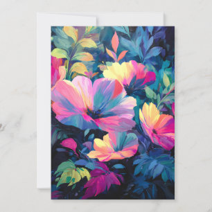 Cartão De Festividades Jardim Floral Primavera de Flor de Flor Rush