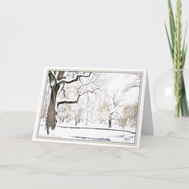 Cartão De Festividades Jardim público de Boston: Prazeres simples do (Frente)