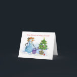 Cartão De Festividades Jardineiro do boneco de neve do feliz ano novo do<br><div class="desc">Boneco de neve - jardineiro</div>