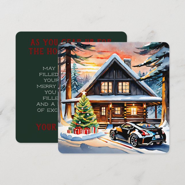 Cartão De Festividades JDM Joyride: Uma Saudação Feliz de Natal (Frente/Verso)