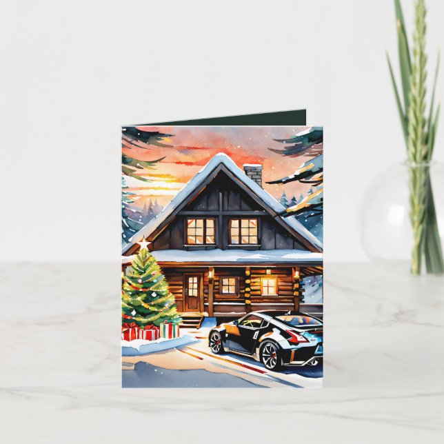 Cartão De Festividades JDM Joyride: Uma Saudação Feliz de Natal Dobrada (Frente)