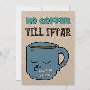 Cartão De Festividades Jejuar no Ramadão Sem Café Até Iftar Meme Engraçad